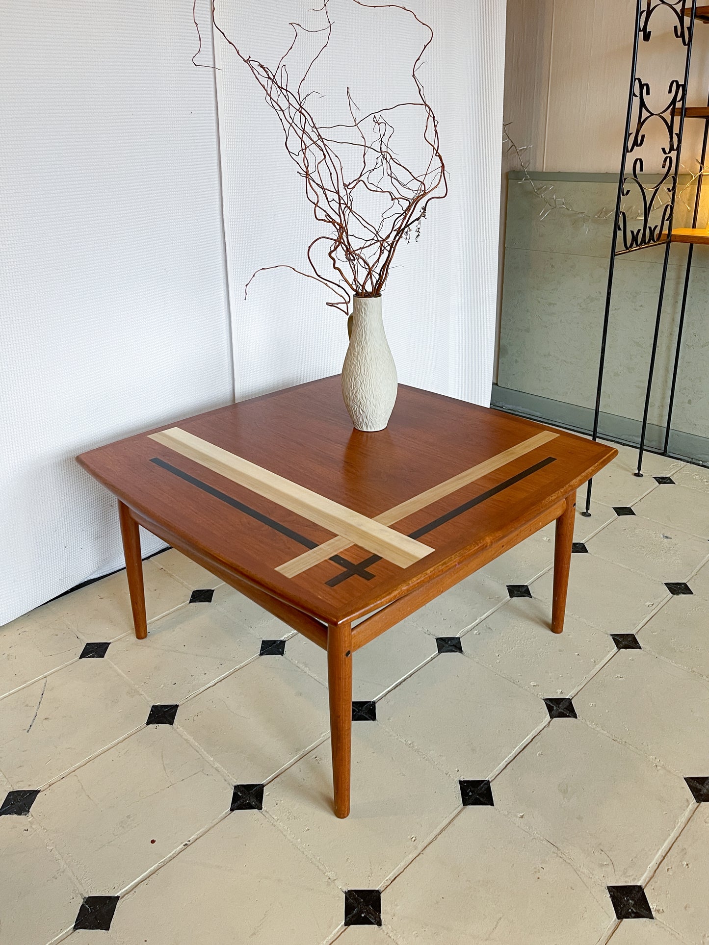 Danish Couchtisch Teak Glostrup 60er Tisch