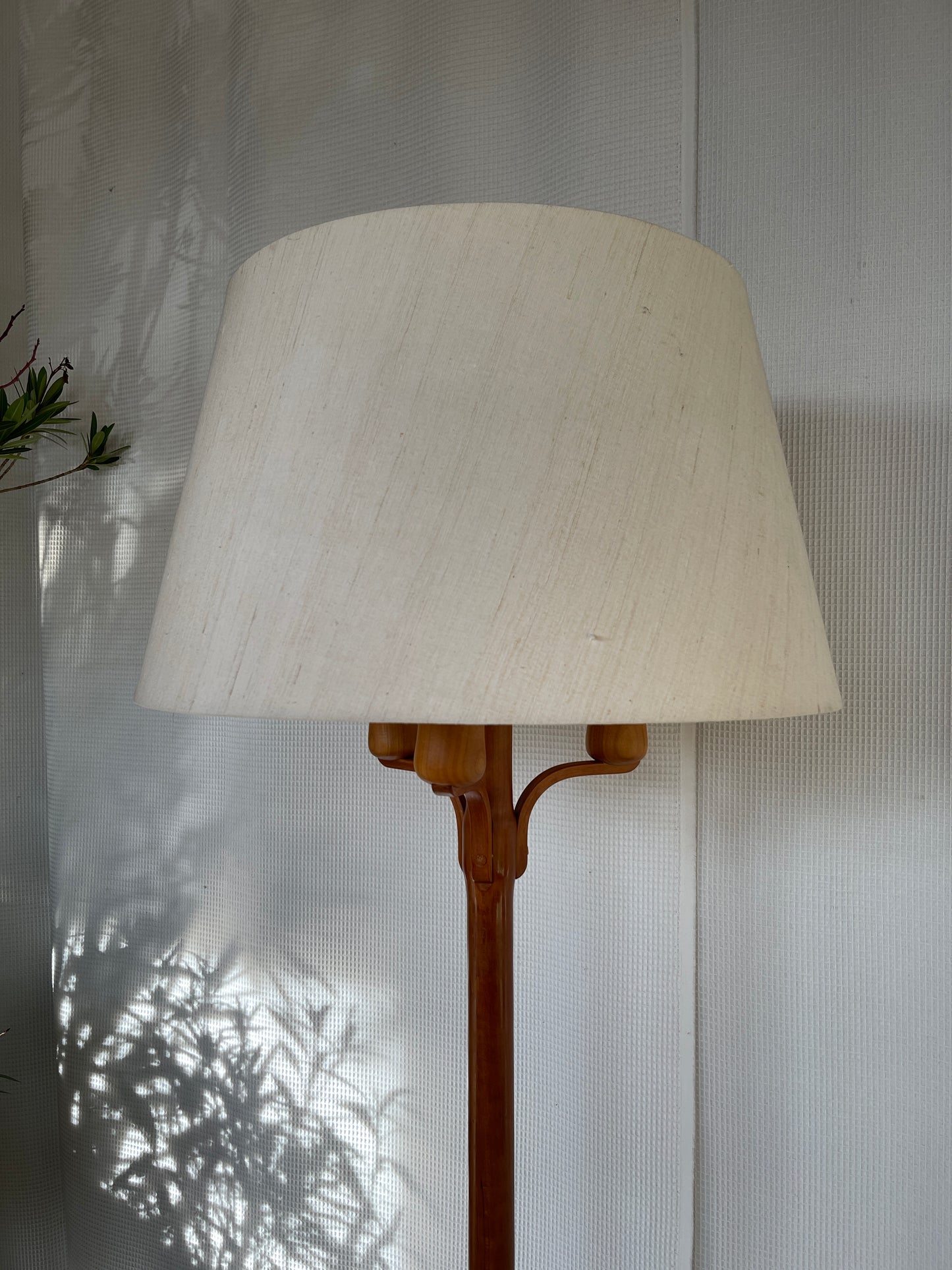 Heureka Stehlampe Teak Vollholz 60er Lampenschirm Danish Design