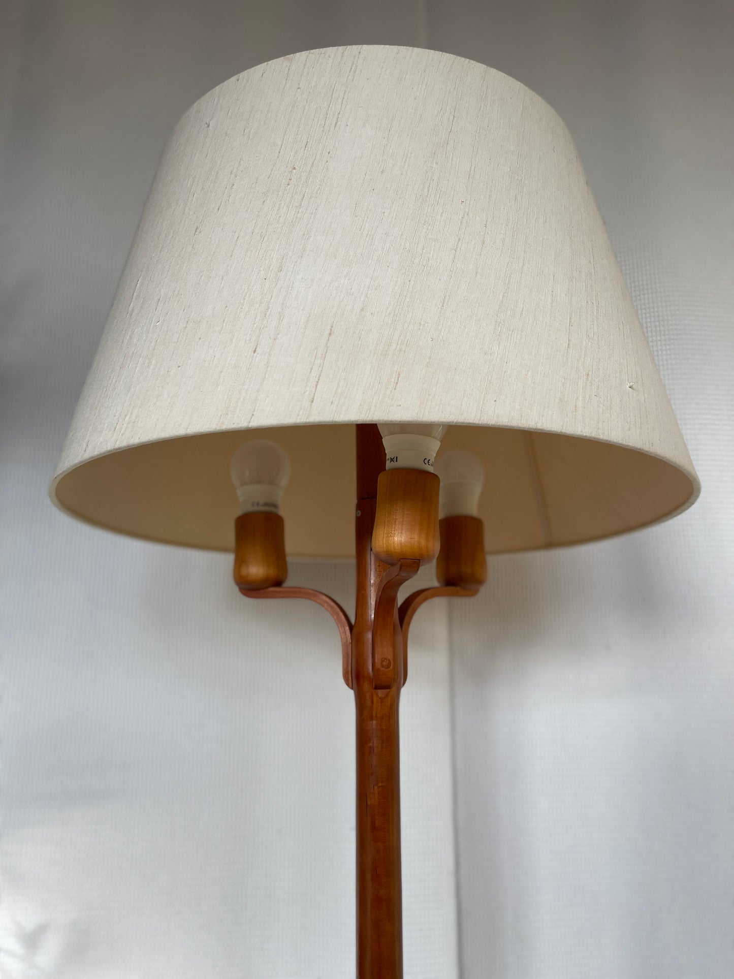 Heureka Stehlampe Teak Vollholz 60er Lampenschirm Danish Design