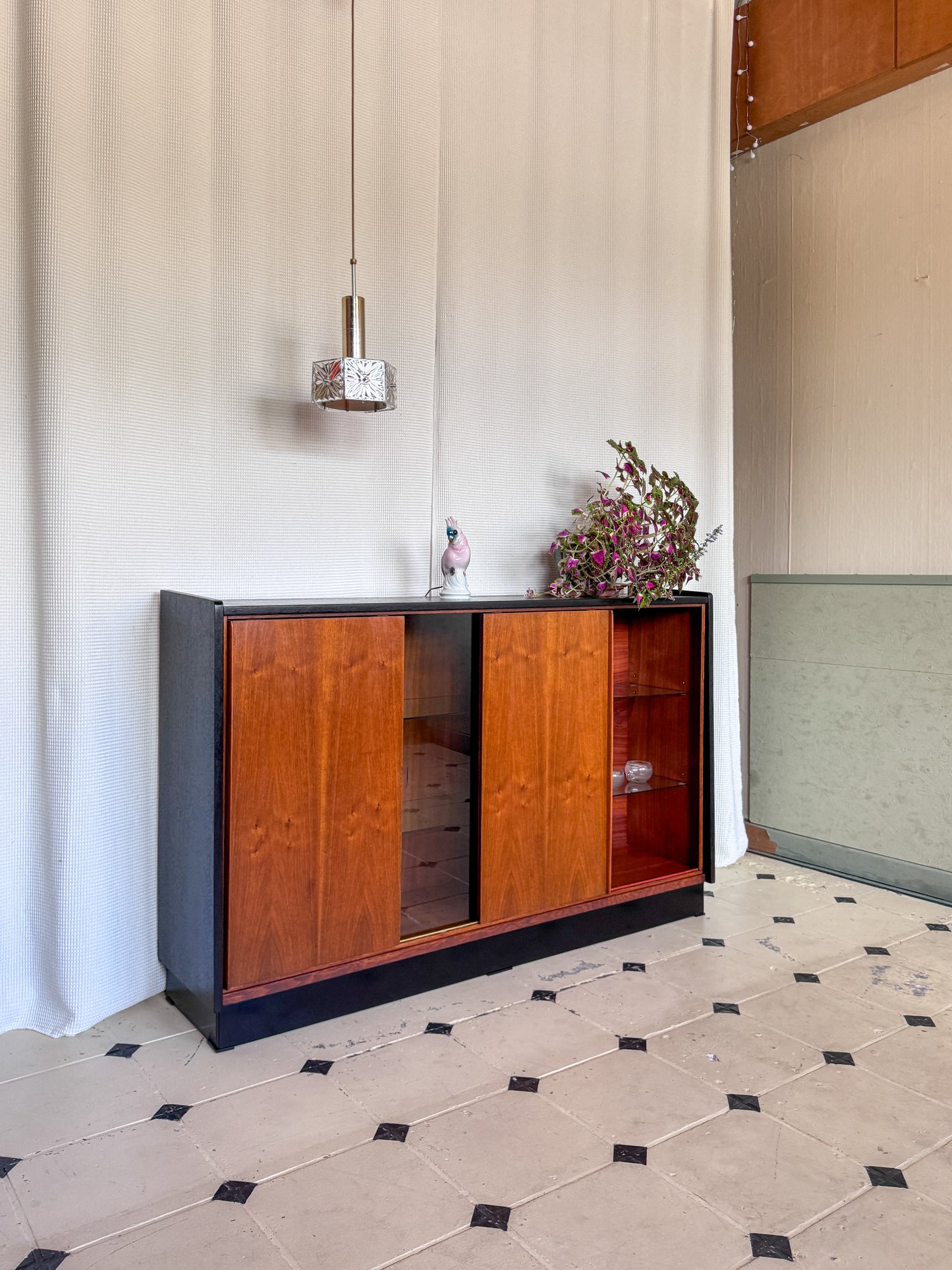 Mid-Century Sideboard Vitrine Bücherschrank 1960er