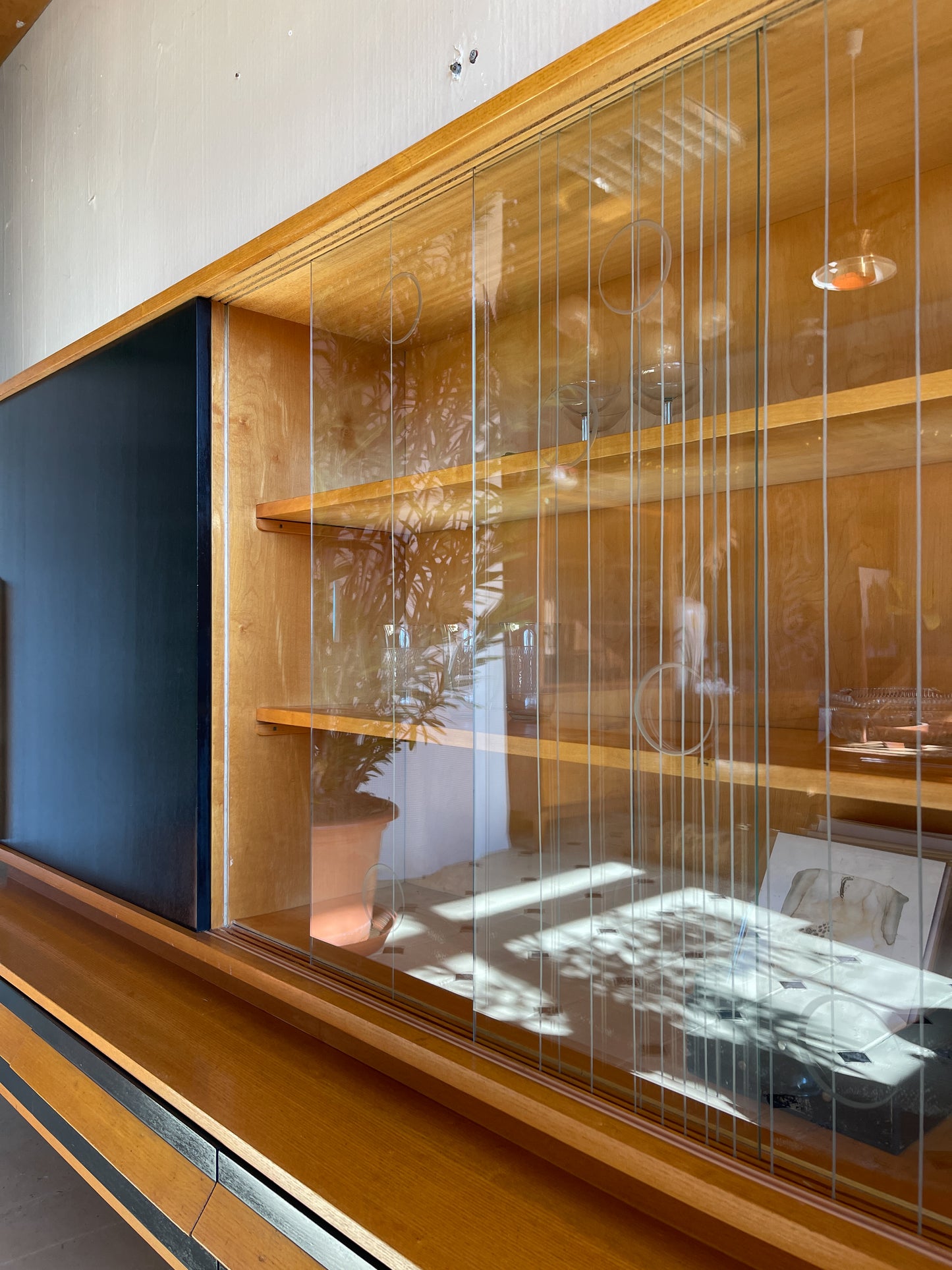 Mid Century Sideboard Vitrine, ca. 1960 – 235 cm