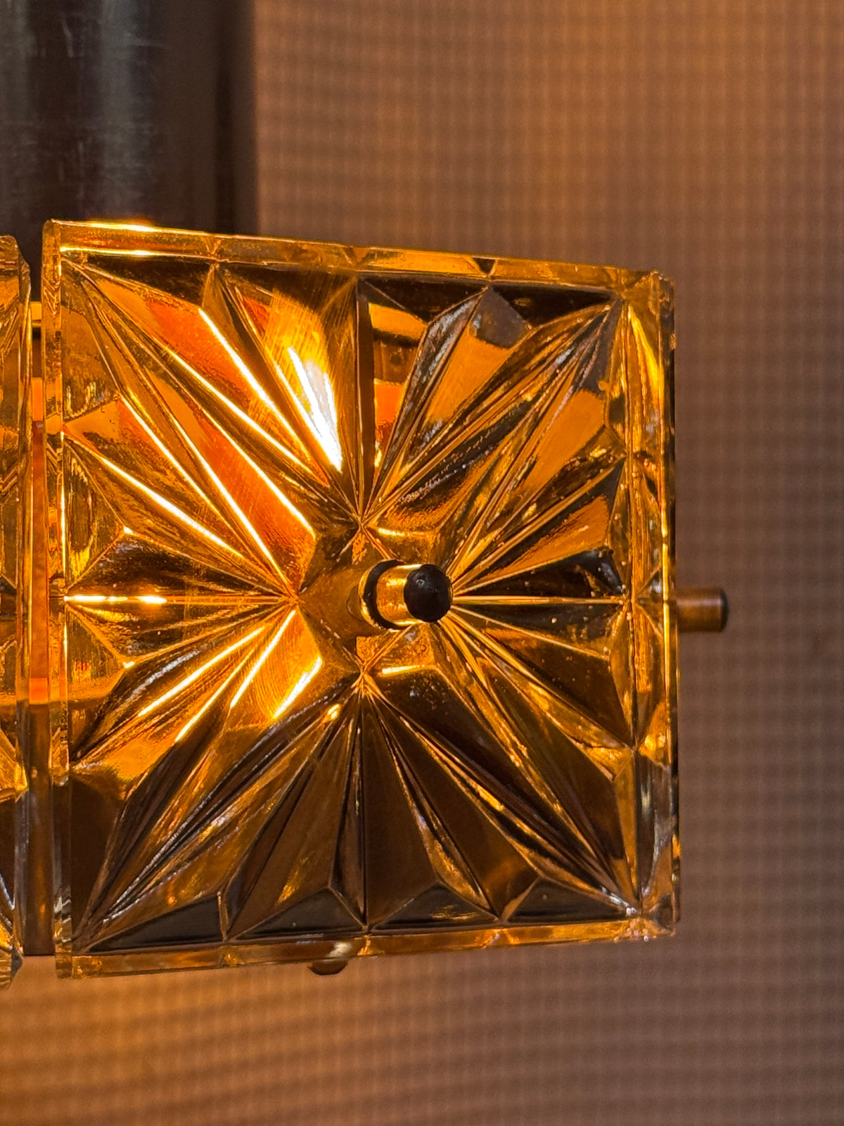 Lampe Pendelleuchte 60er Kristallglas