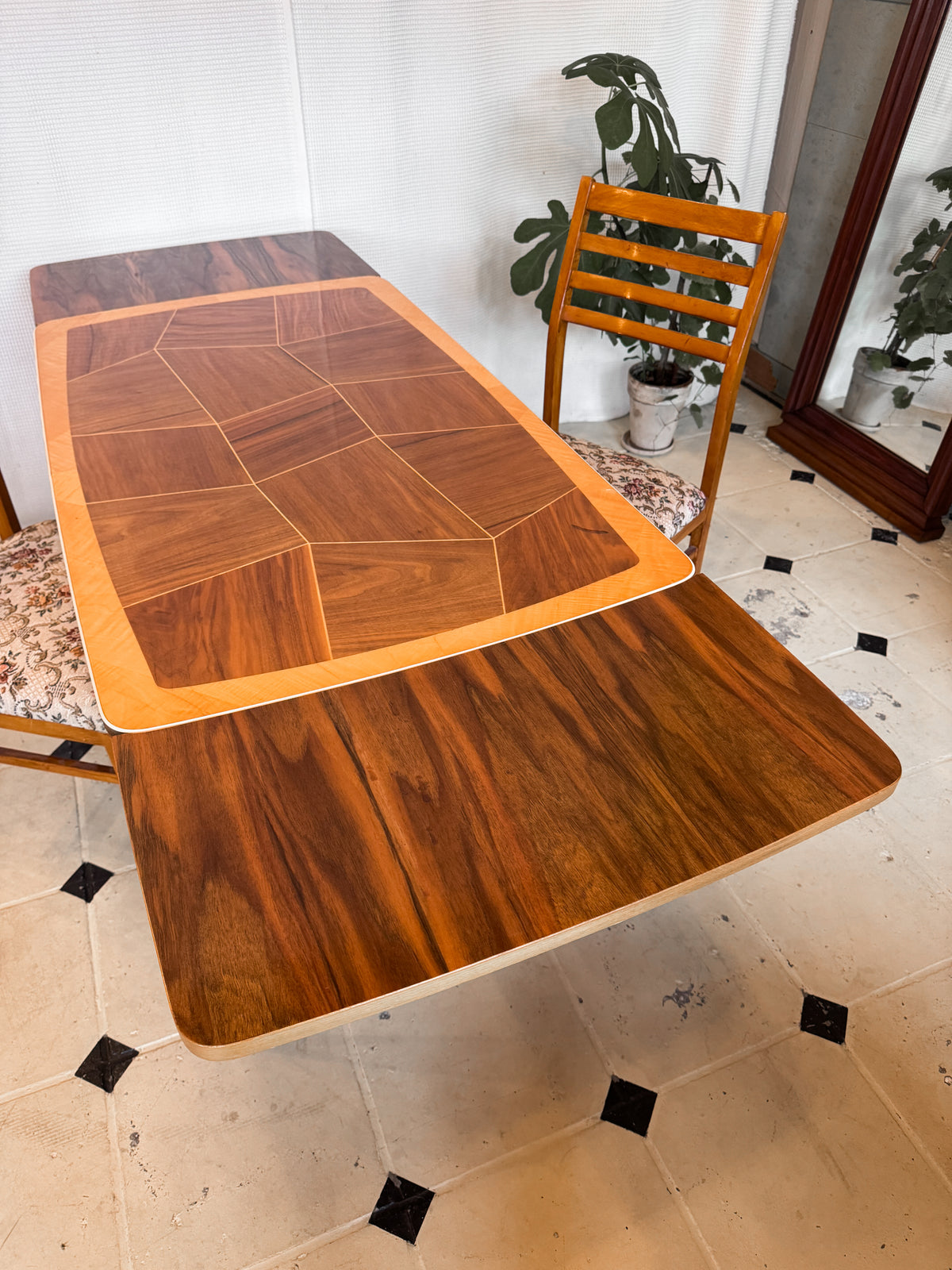 Vintage Couchtisch, 1960er Jahre – ausziehbar & höhenverstellbar