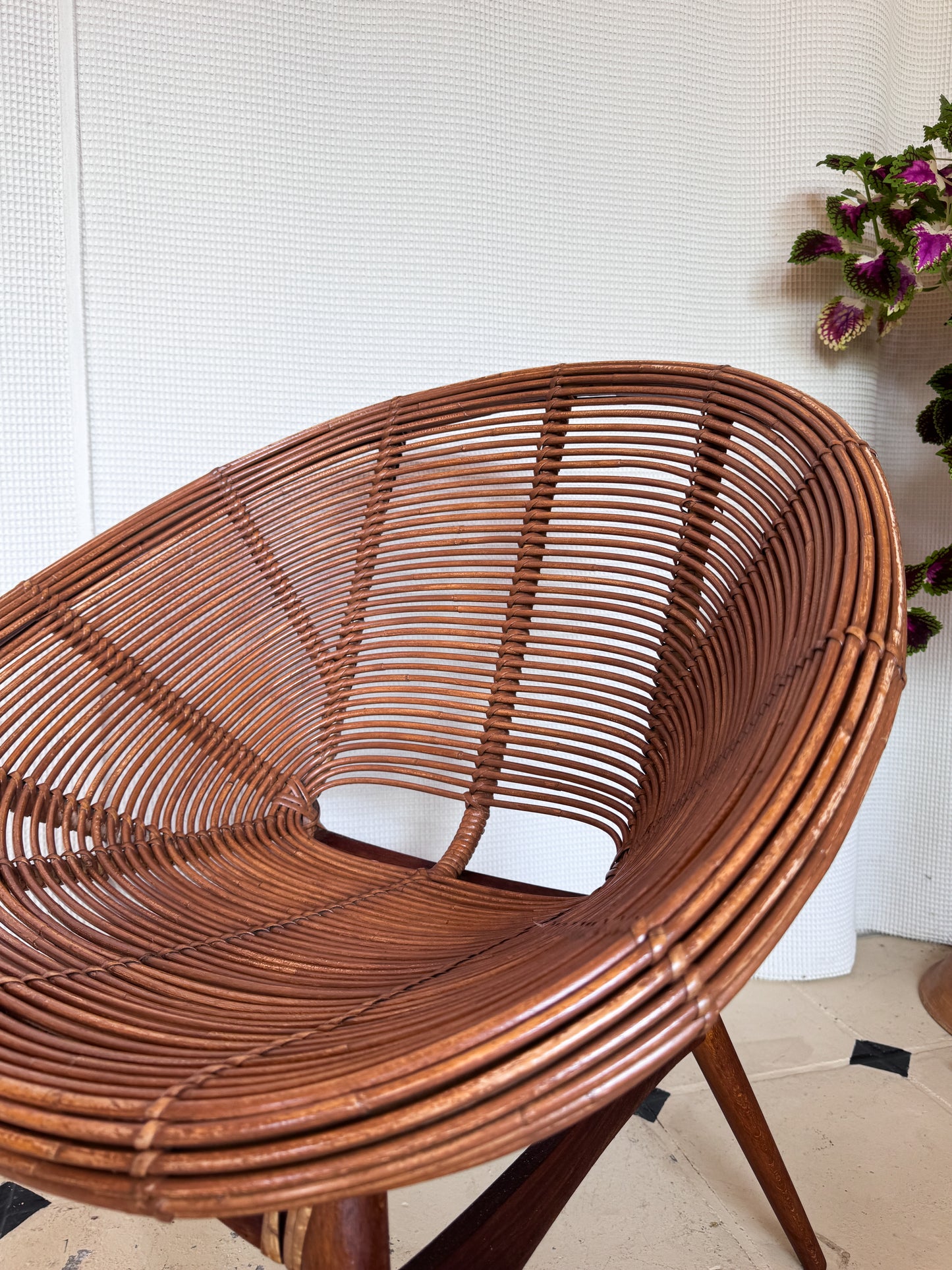 Vintage Rattan-Loungeset – 2 Sessel & 1 Couch | 1960er/70er Jahre