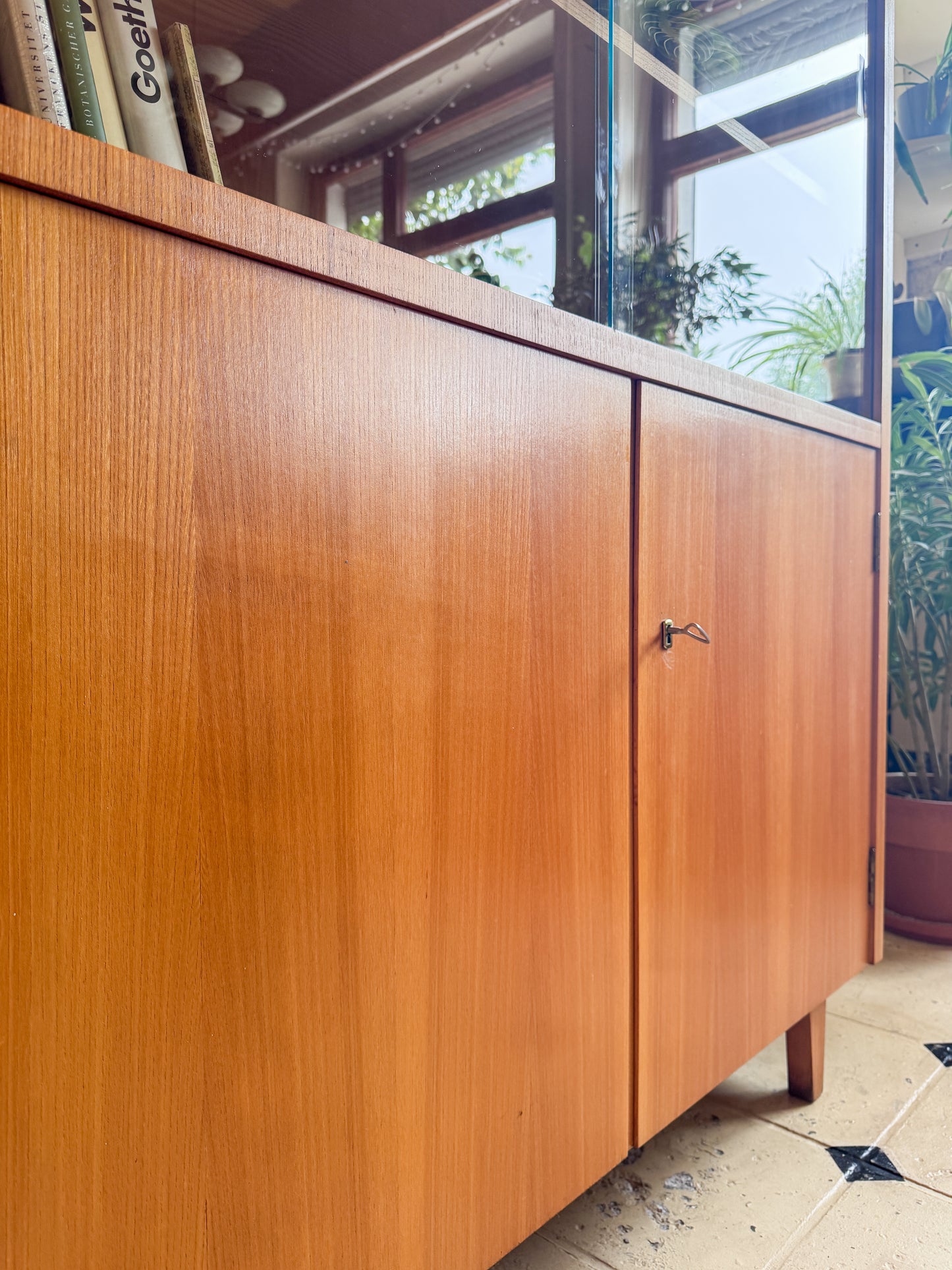 Vintage Vitrinenschrank / Bücherschrank von Reinicke & Andag Halle – 1960er Jahre