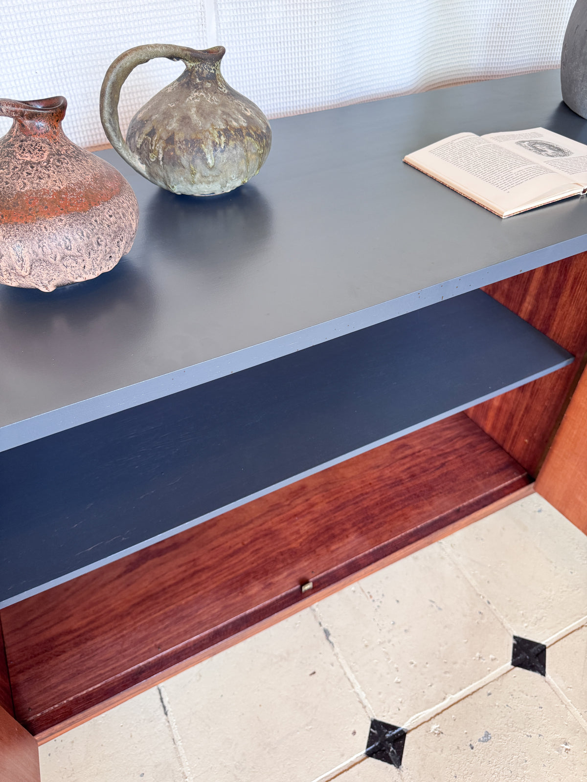 Sideboard TV Board Nussbaum Vollholz 60er Lowboard