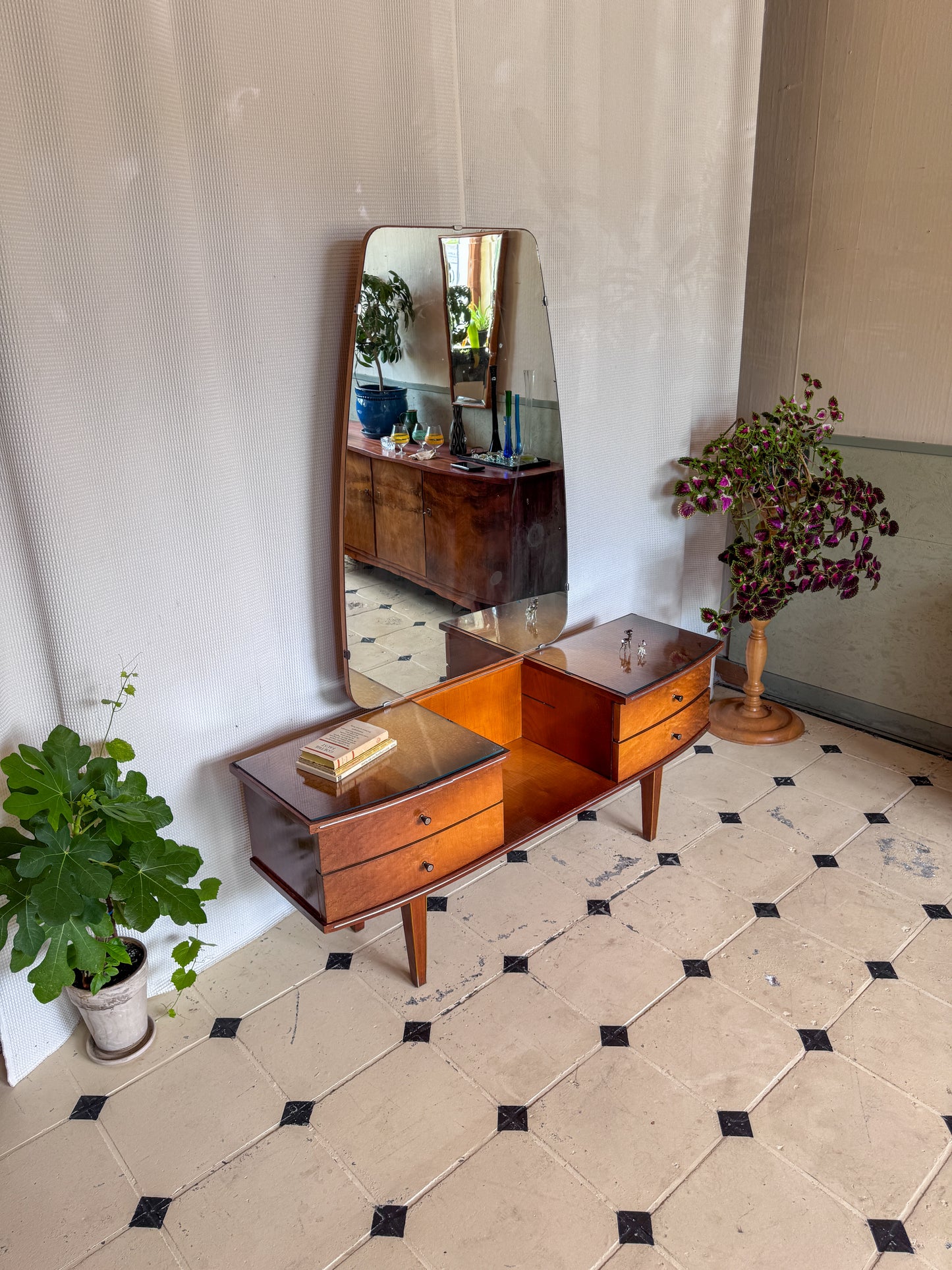Vintage Spiegelkommode | Mid-Century | 1950er/60er Jahre