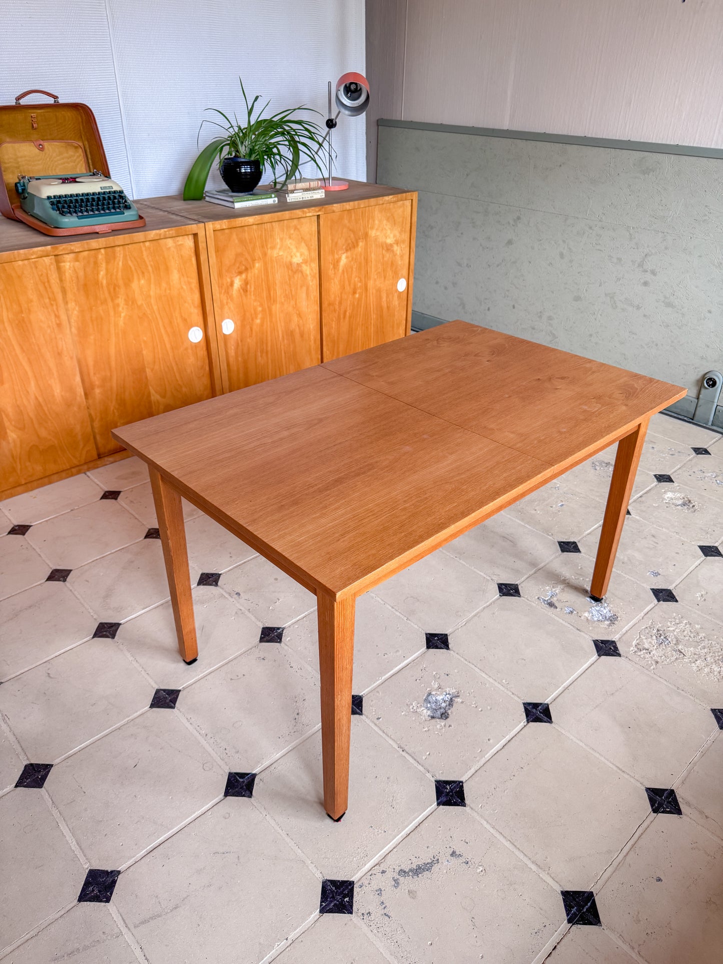 Set: Stühle & Esstisch ausziehbar 110x70 Reinicke & Andag 60er 70er
