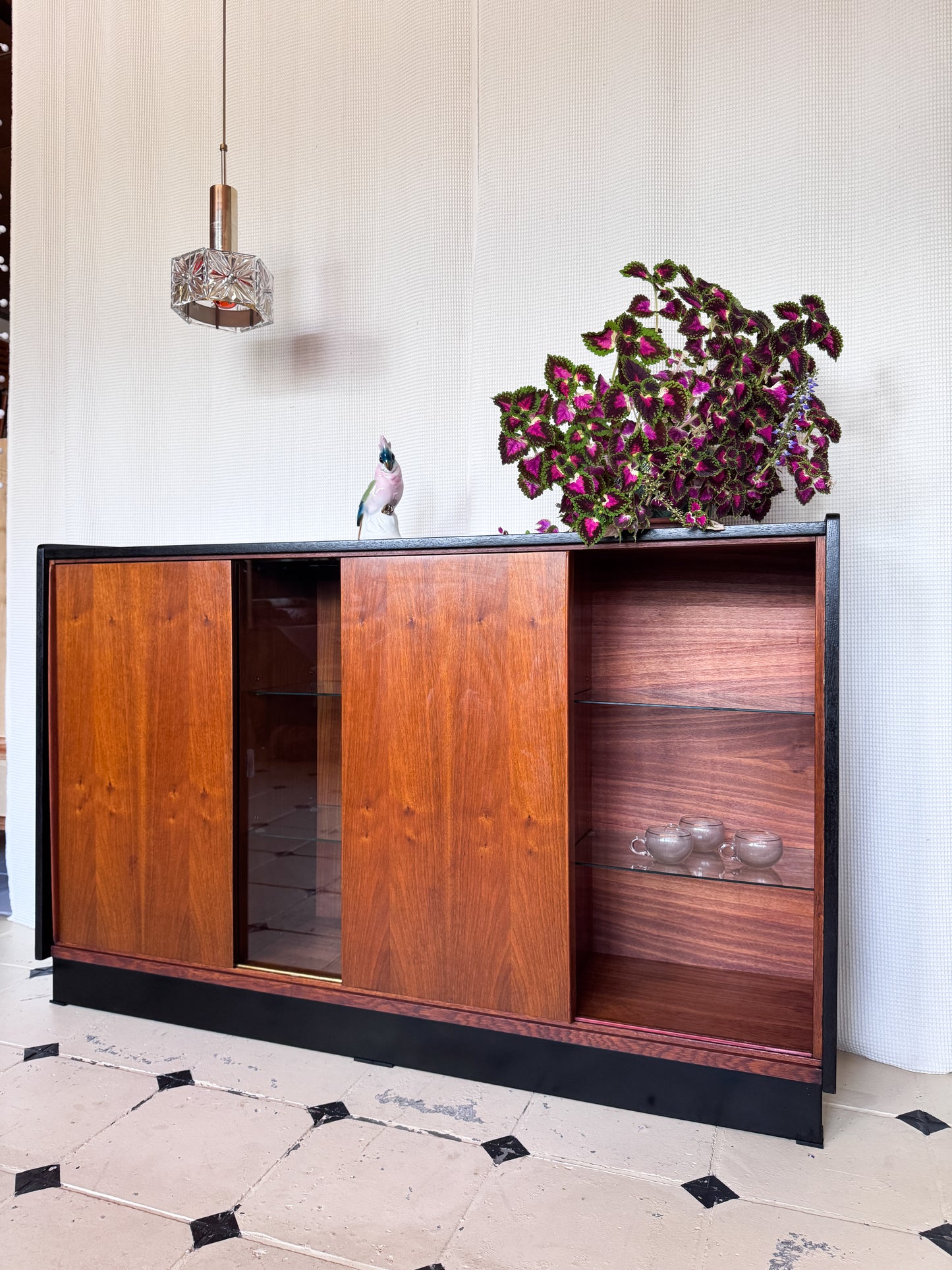 Mid-Century Sideboard Vitrine Bücherschrank 1960er