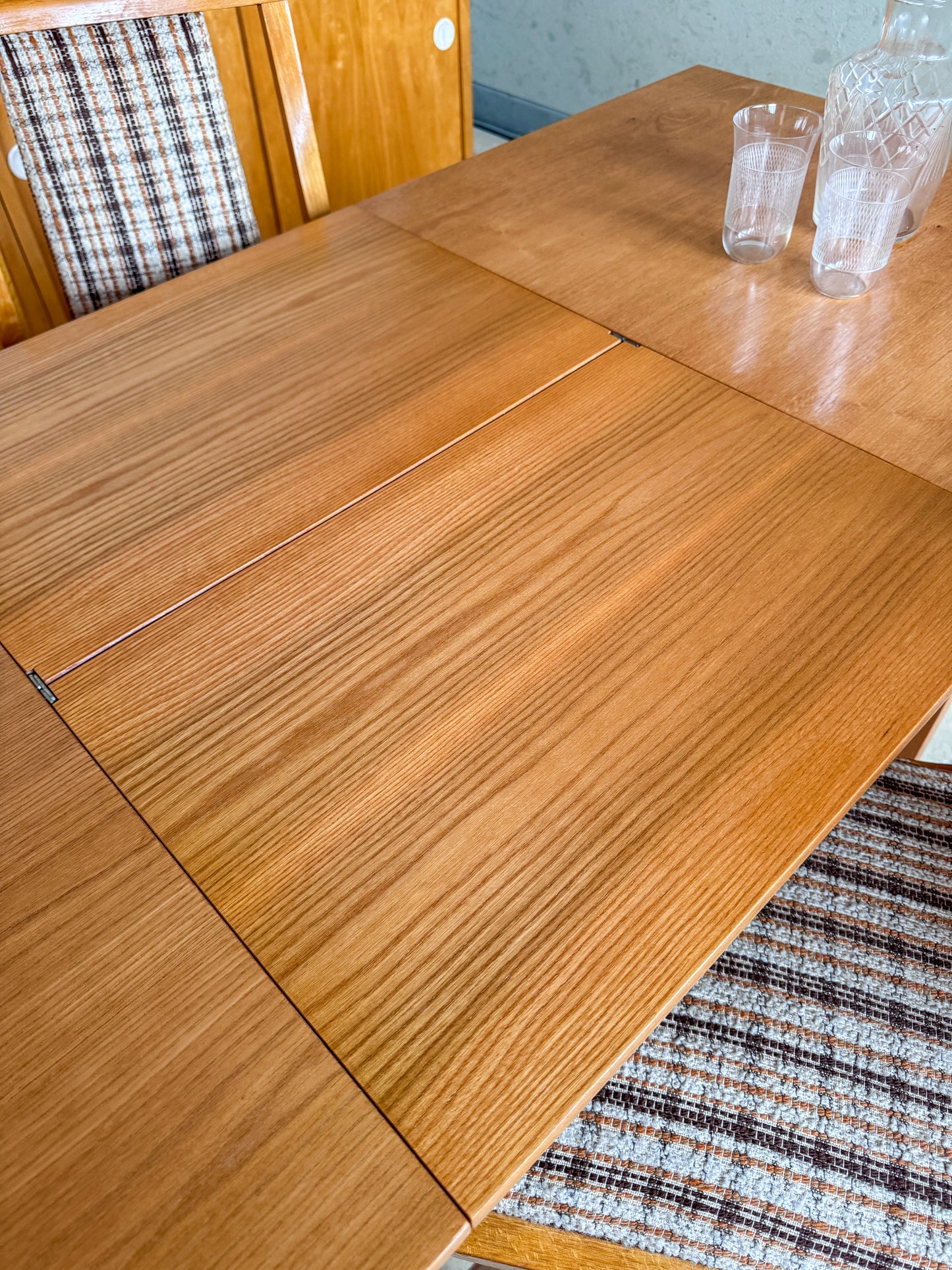 Set: Stühle & Esstisch ausziehbar 110x70 Reinicke & Andag 60er 70er