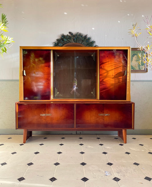 MidCentury Buffet Buffetschrank Anrichte Vitrine 60er Wohnzimmer Schrank Ahorn Birke Rockabilly