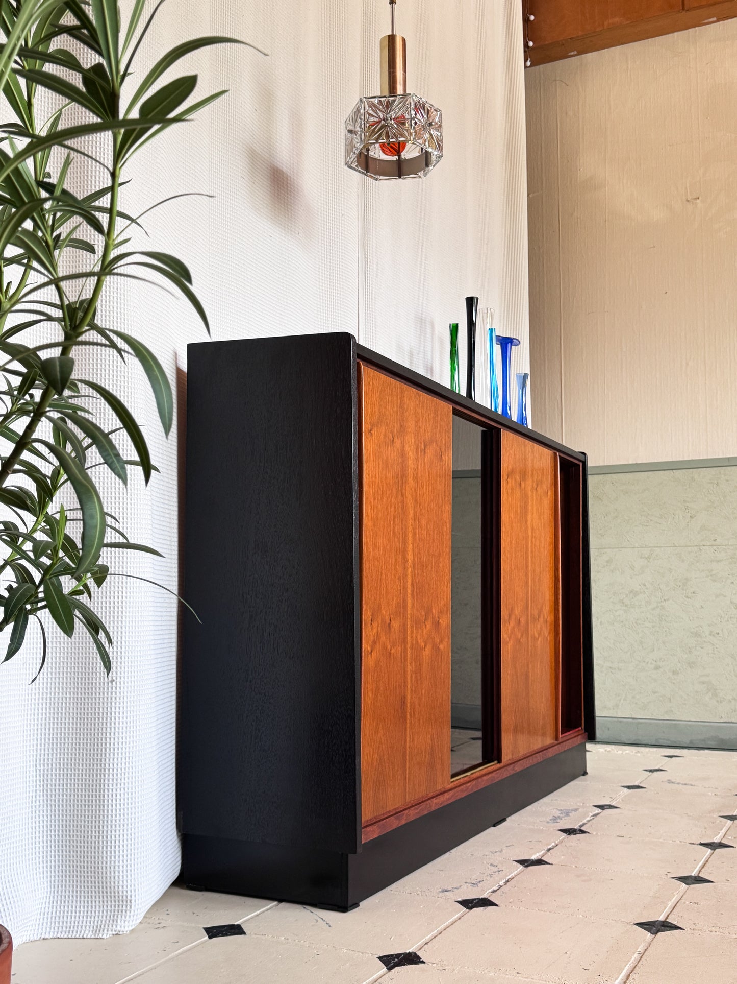 Mid-Century Sideboard Vitrine Bücherschrank 1960er