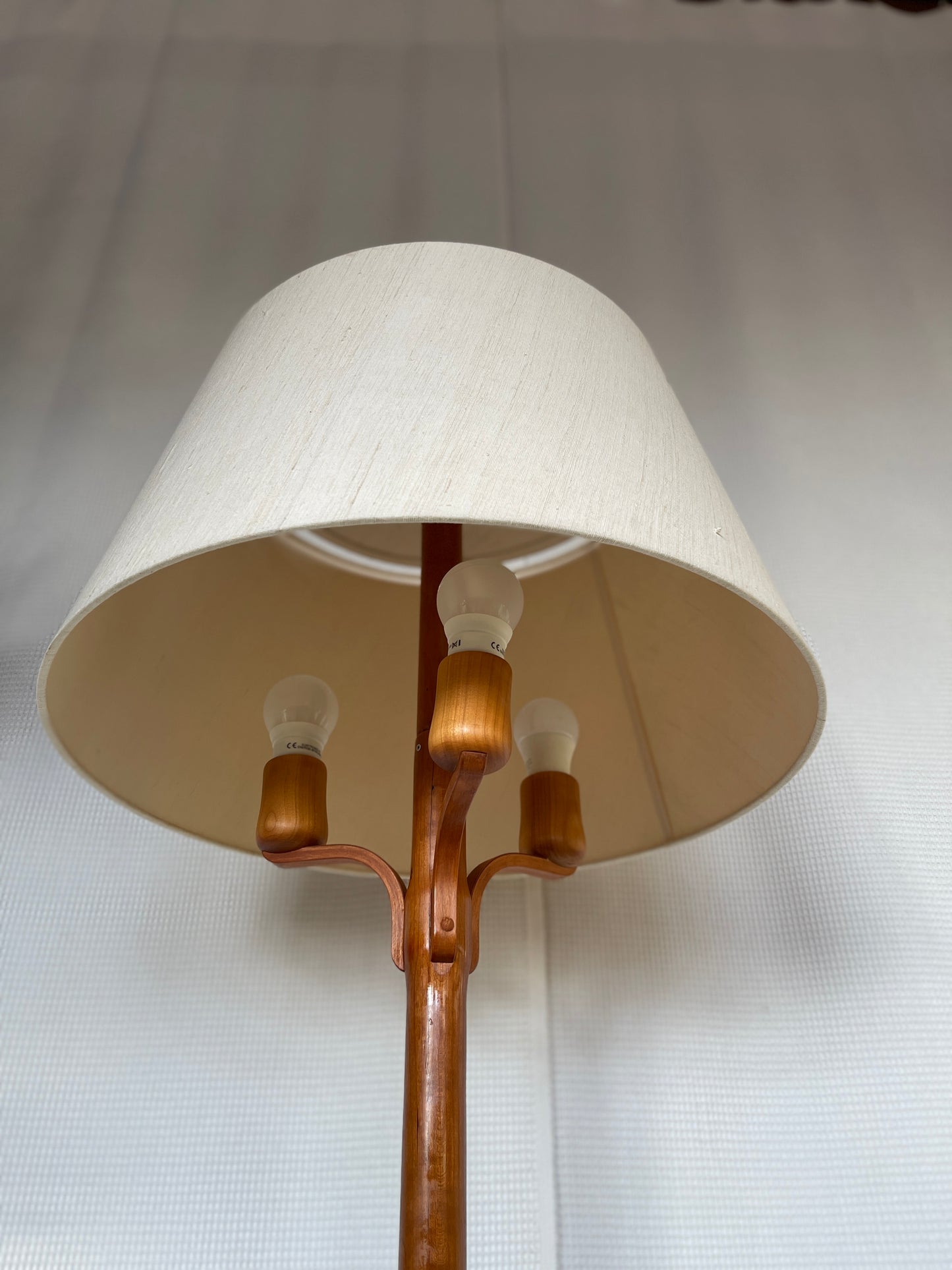 Heureka Stehlampe Teak Vollholz 60er Lampenschirm Danish Design