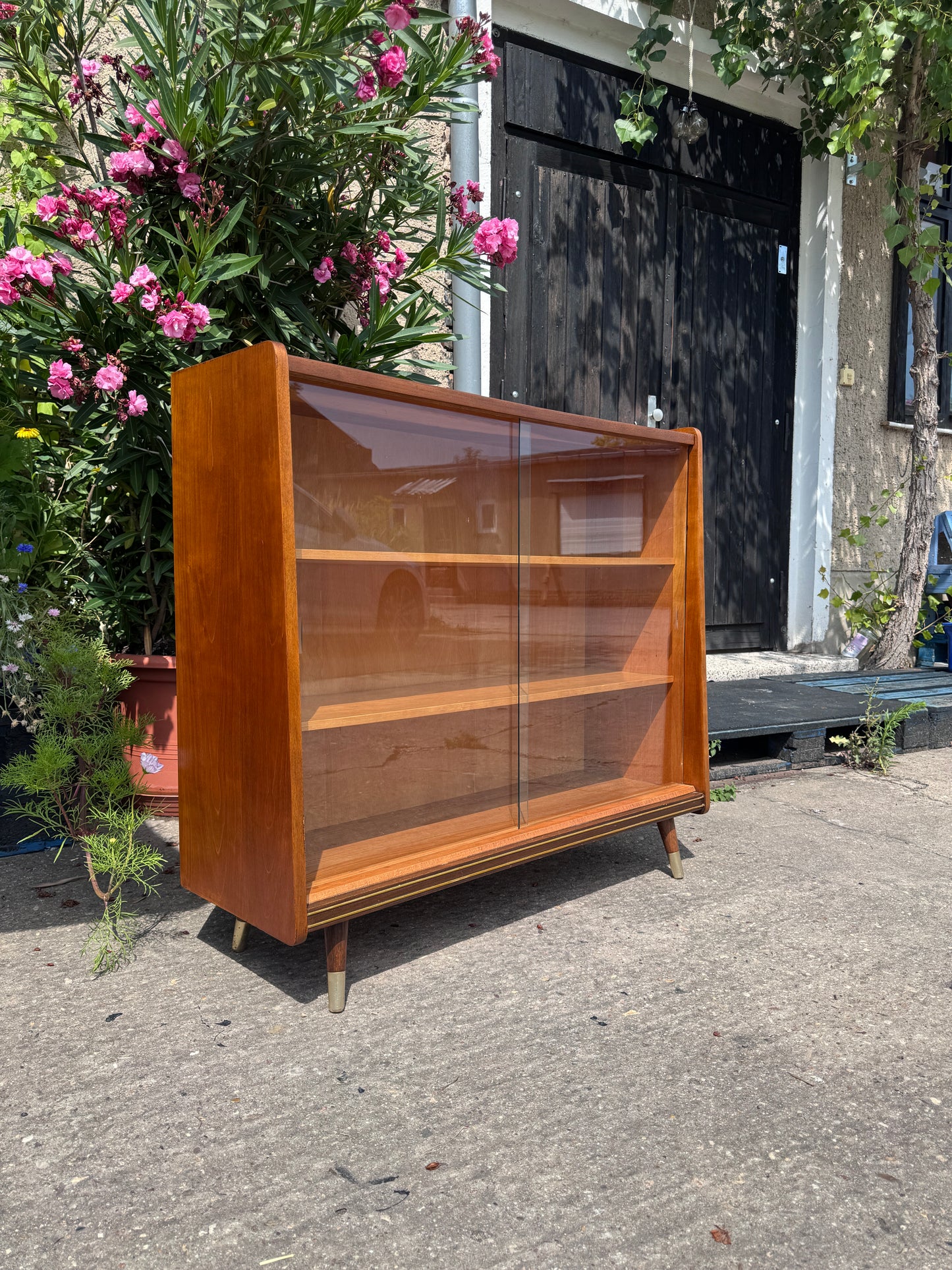 Mid-Century Vitrine 60er Kommode Glas