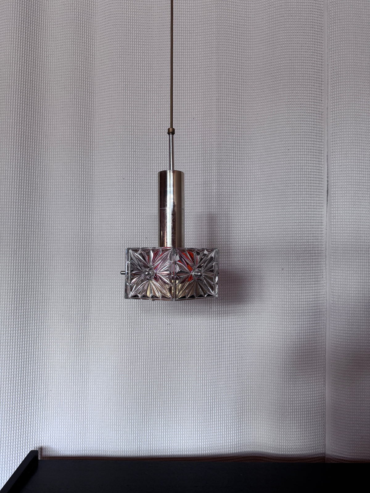 Lampe Pendelleuchte 60er Kristallglas