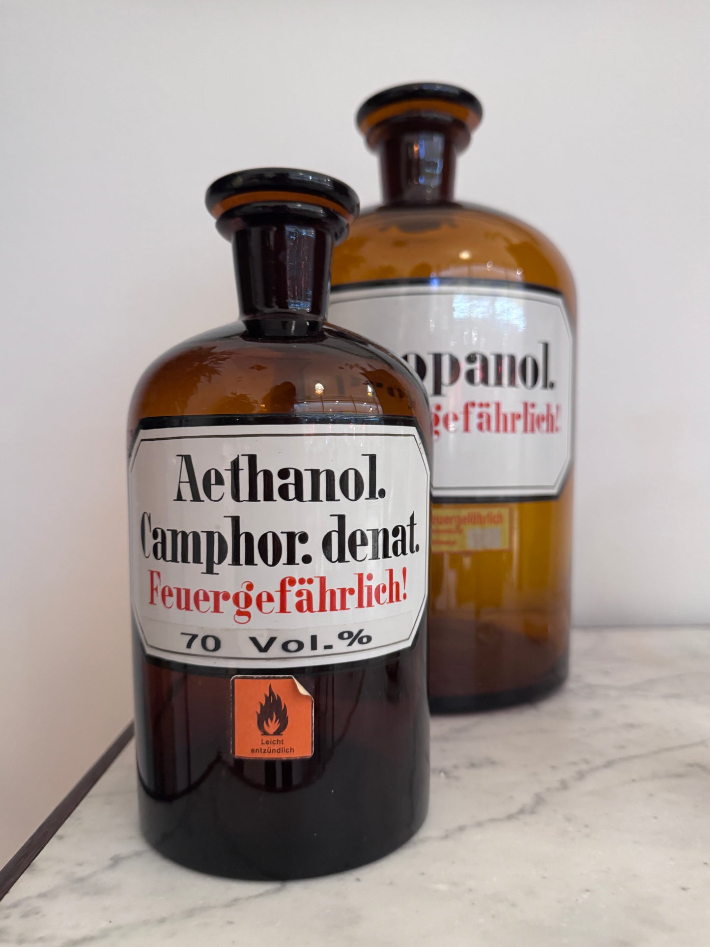 Vintage Apothekerflaschen Set 4 Original Glasflaschen