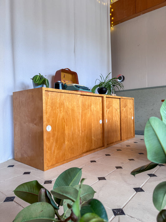 Set: Atelier Schränke Werkstatt Planschrank Kommode groß Schiebetür