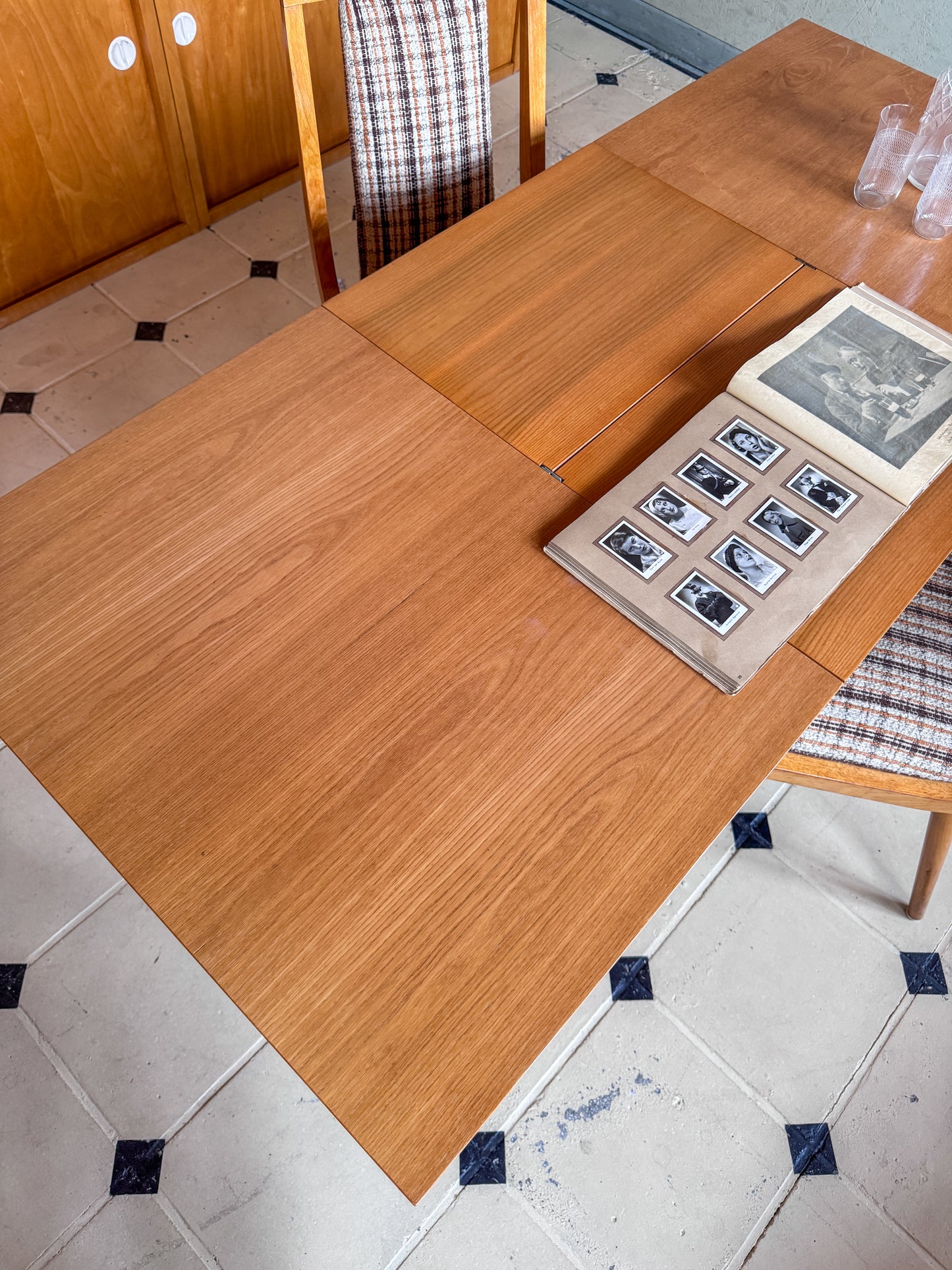 Set: Stühle & Esstisch ausziehbar 110x70 Reinicke & Andag 60er 70er