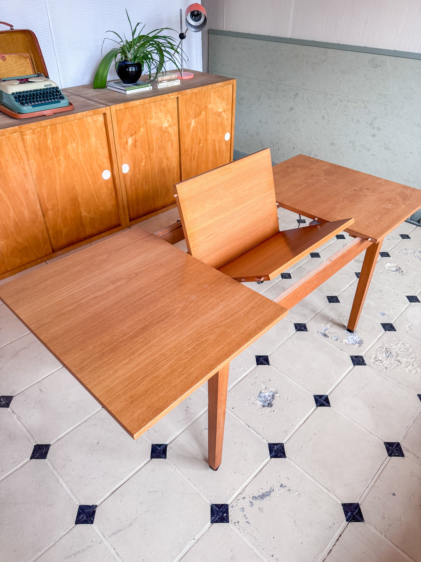 Set: Stühle & Esstisch ausziehbar 110x70 Reinicke & Andag 60er 70er
