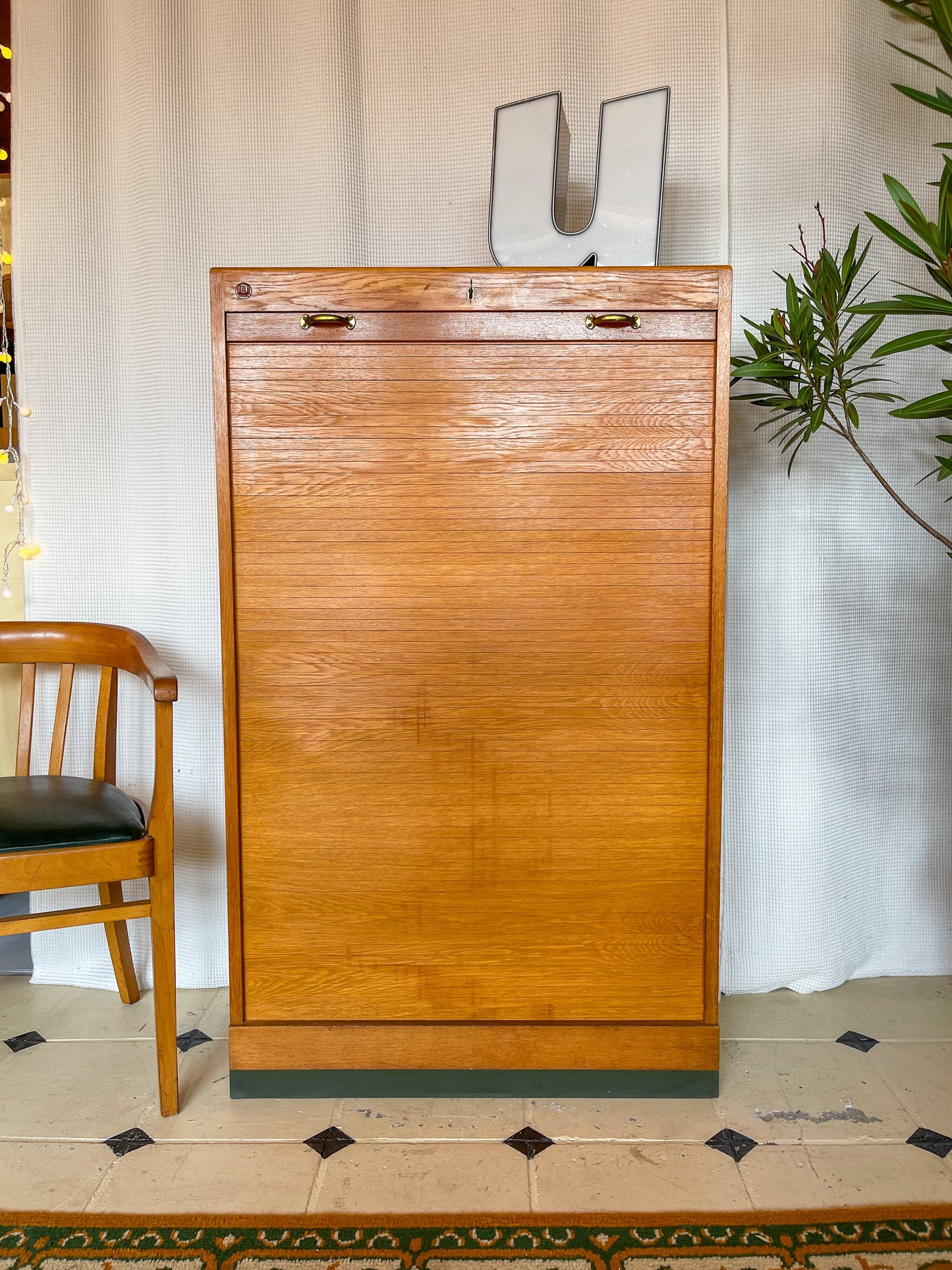 Mid-Century Rollschrank Highboard 50er–60er