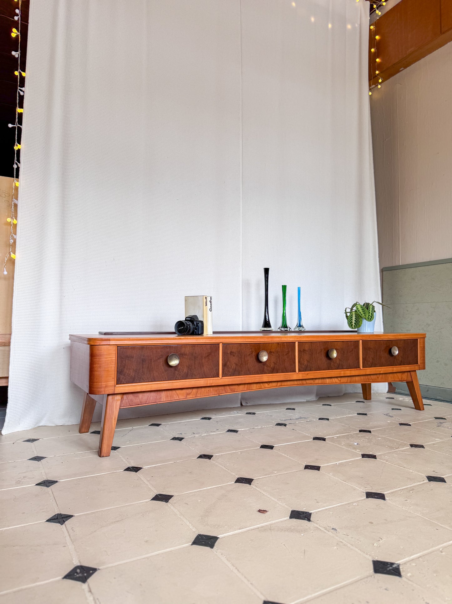 Sideboard Lowboard 60er Vollholz TV Unterschrank 220 breit