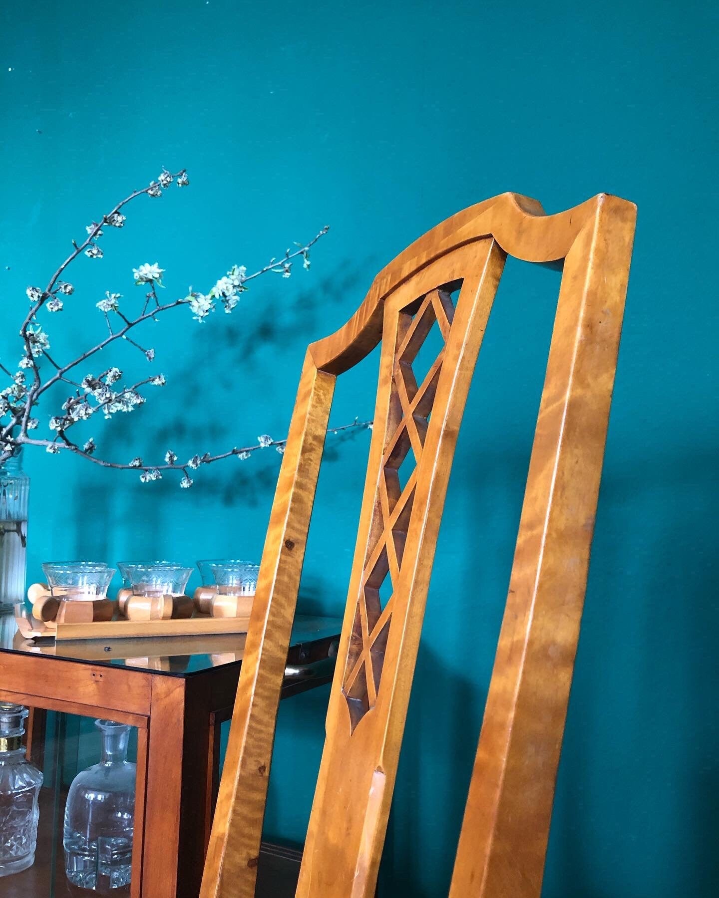 Stuhl Set-Polsterstühle Stühle Kirschbaum Esszimmer Kirsche Edel Hochwertig