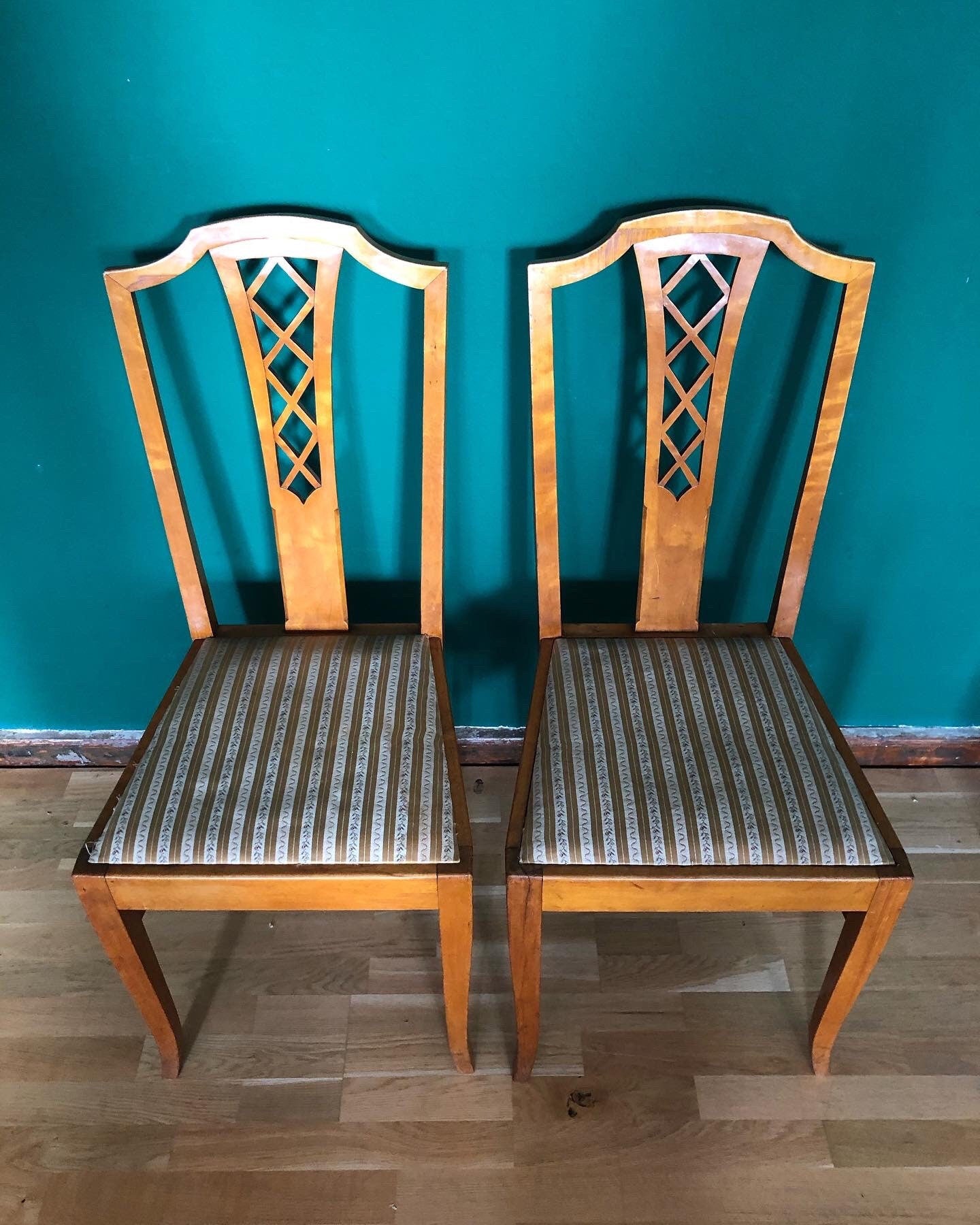 Stuhl Set-Polsterstühle Stühle Kirschbaum Esszimmer Kirsche Edel Hochwertig