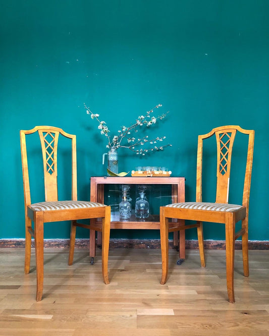Stuhl Set-Polsterstühle Stühle Kirschbaum Esszimmer Kirsche Edel Hochwertig