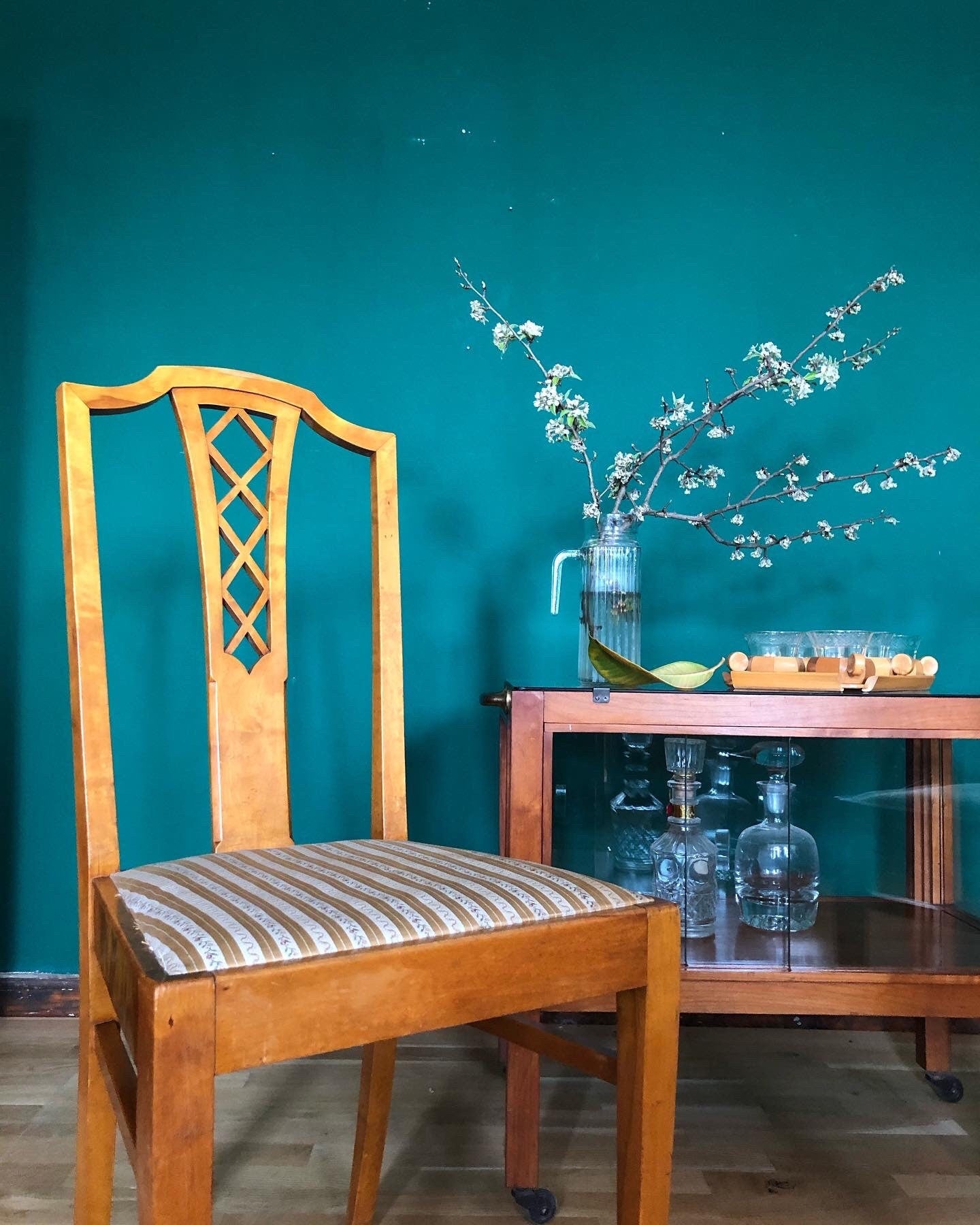 Stuhl Set-Polsterstühle Stühle Kirschbaum Esszimmer Kirsche Edel Hochwertig