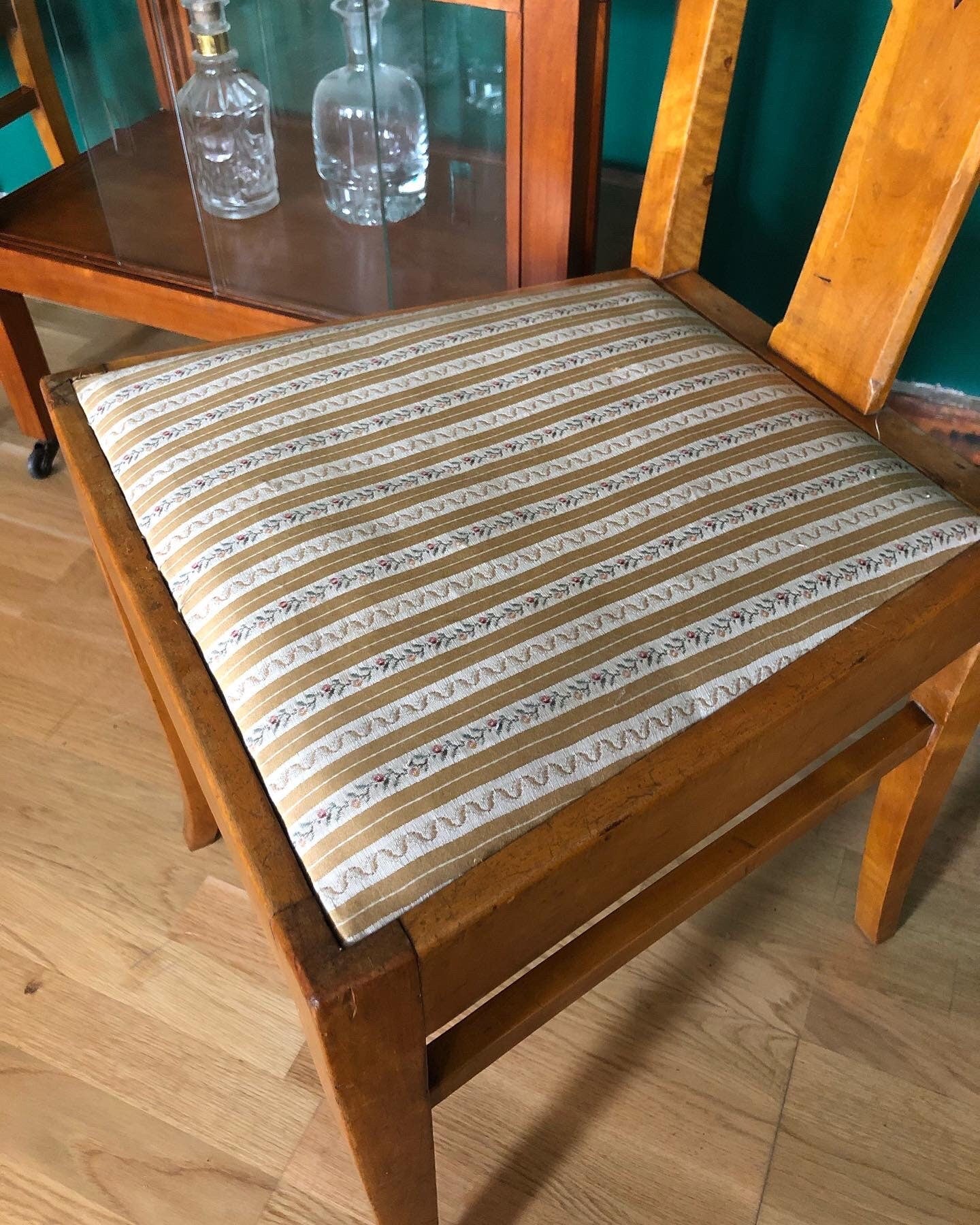 Stuhl Set-Polsterstühle Stühle Kirschbaum Esszimmer Kirsche Edel Hochwertig