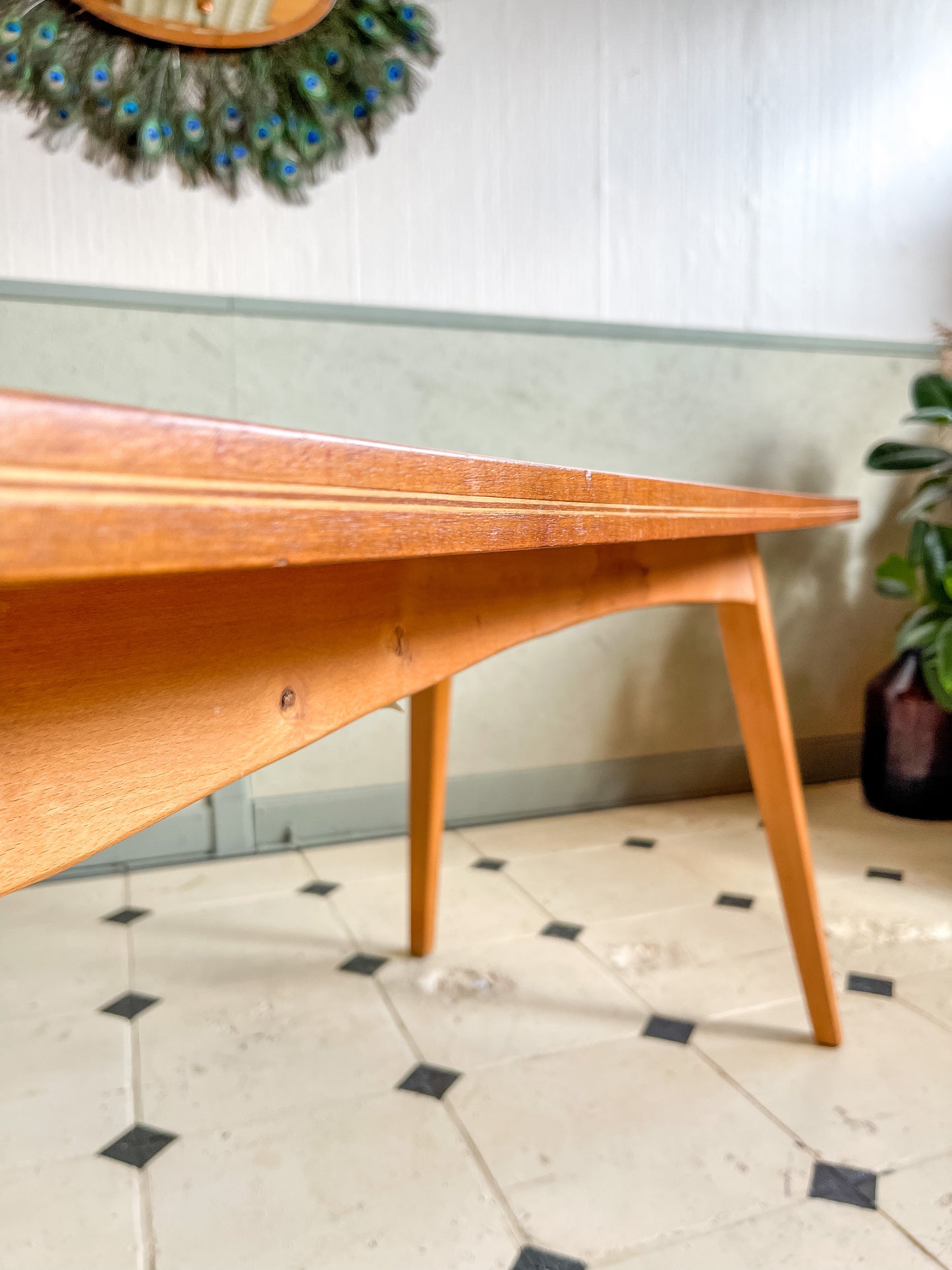 MidCentury Tisch Coffeetable 60er Esszimmer Birke Kirschbaum Vintage