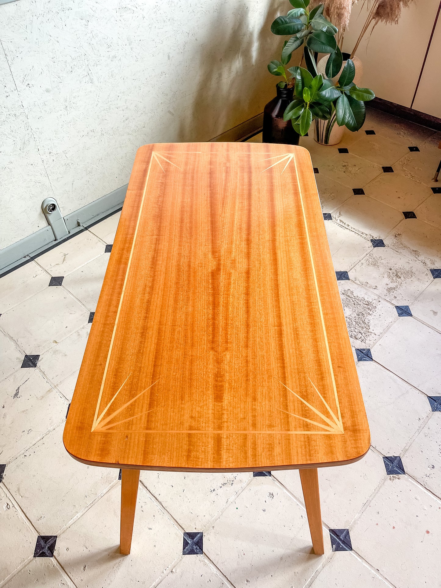 MidCentury Tisch Coffeetable 60er Esszimmer Birke Kirschbaum Vintage